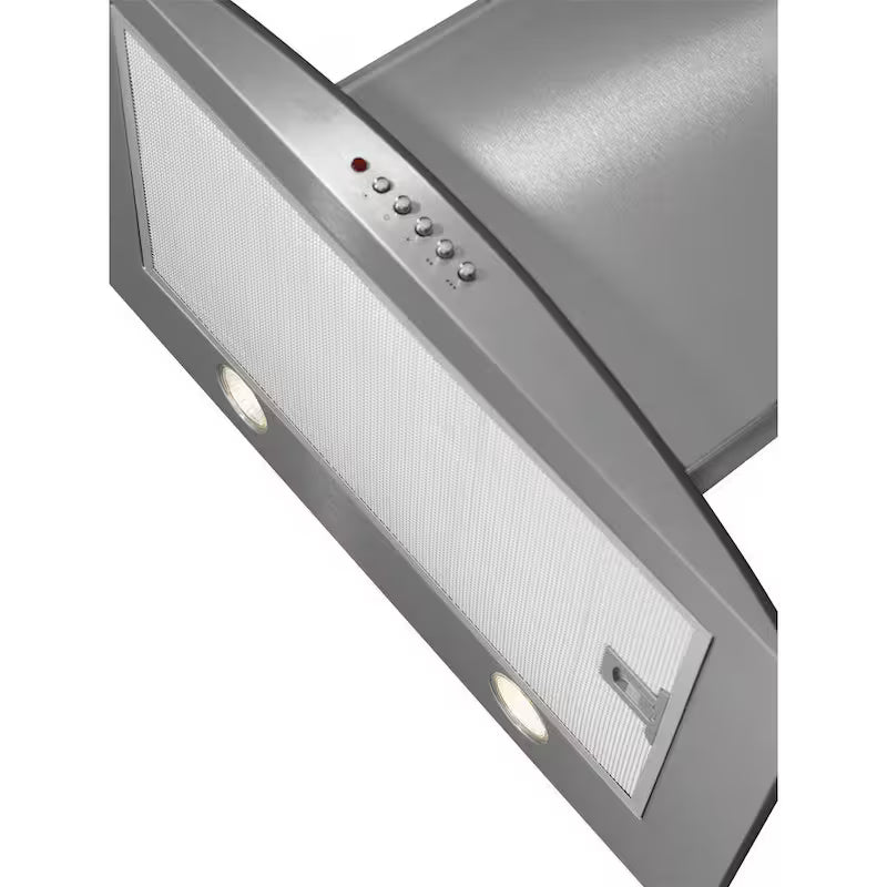 36 in. Convertible Wall Mount Chimney Range Hood in Stainless Steel with Glass Canopy I7112