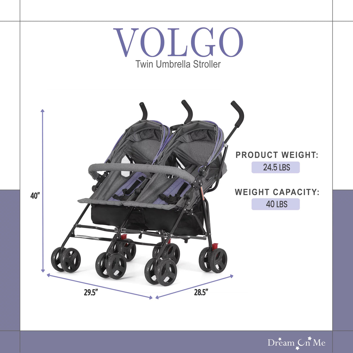 Twin Umbrella Stroller E2038