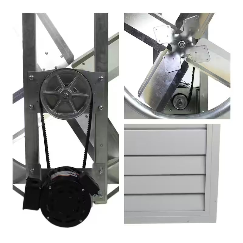 White Galvanized Steel Whole House Fan M6374