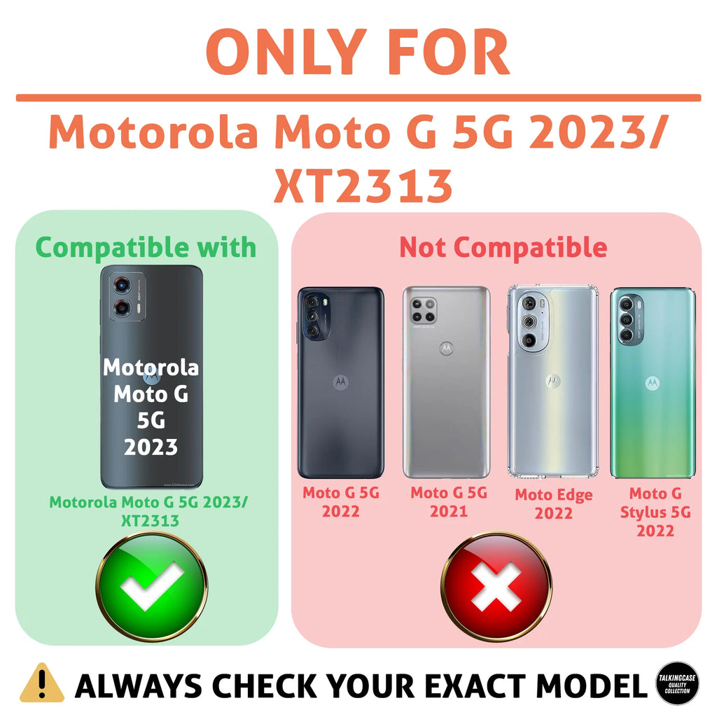 Custom Phone Case Cover for Motorola Moto G 5G 2023 with Glass Screen Protector K634412