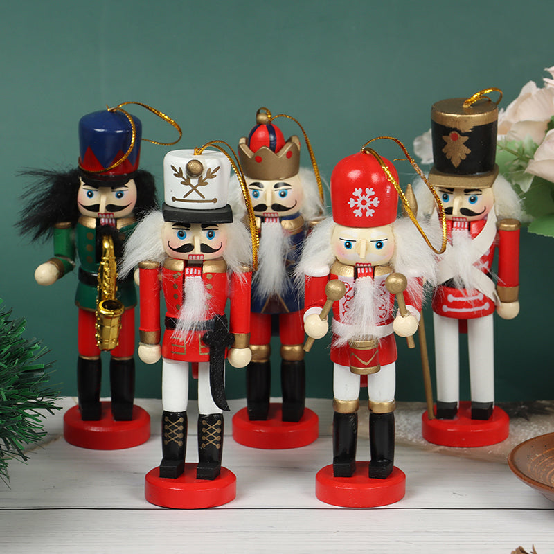 12cm Wooden Nutcracker Soldier Christmas Decoration N90477