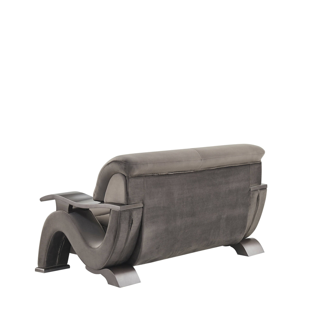 Grey Velvet Loveseat K21887