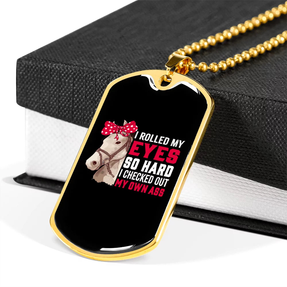 Stainless Steel or 18k Gold Dog Tag Necklace Z47938