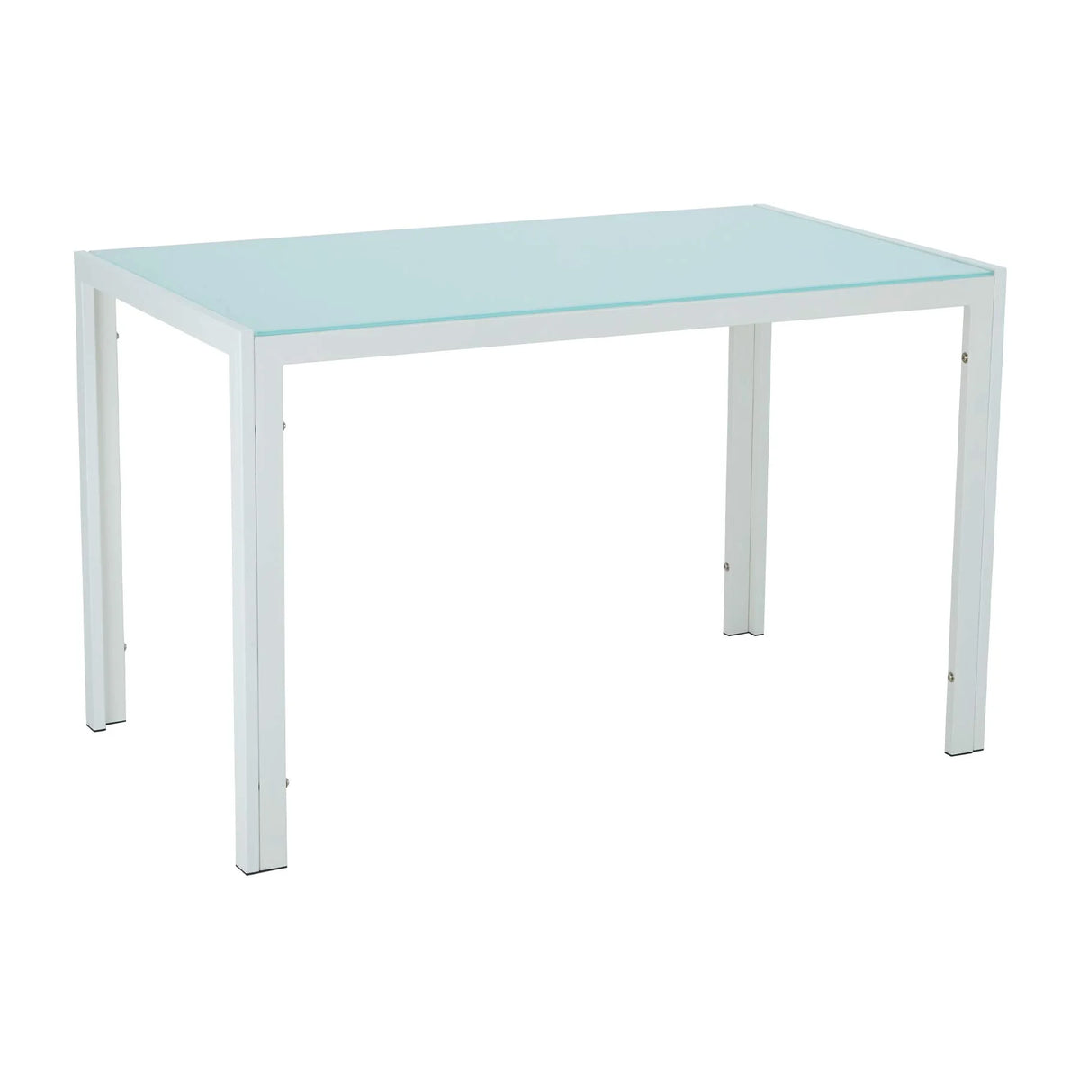 White Tempered Glass Computer Desk S87676