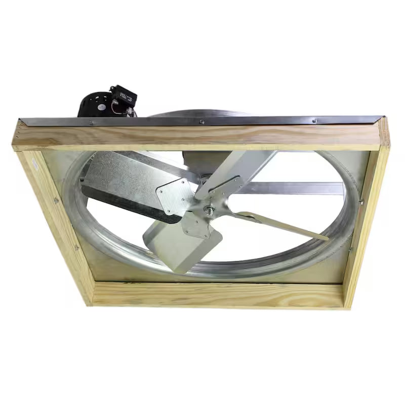 White Galvanized Steel Whole House Fan M6374