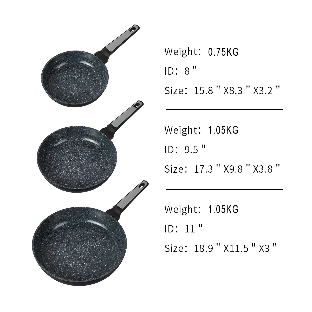 Red 9.5 Inch Non-Stick Frying Pans R695