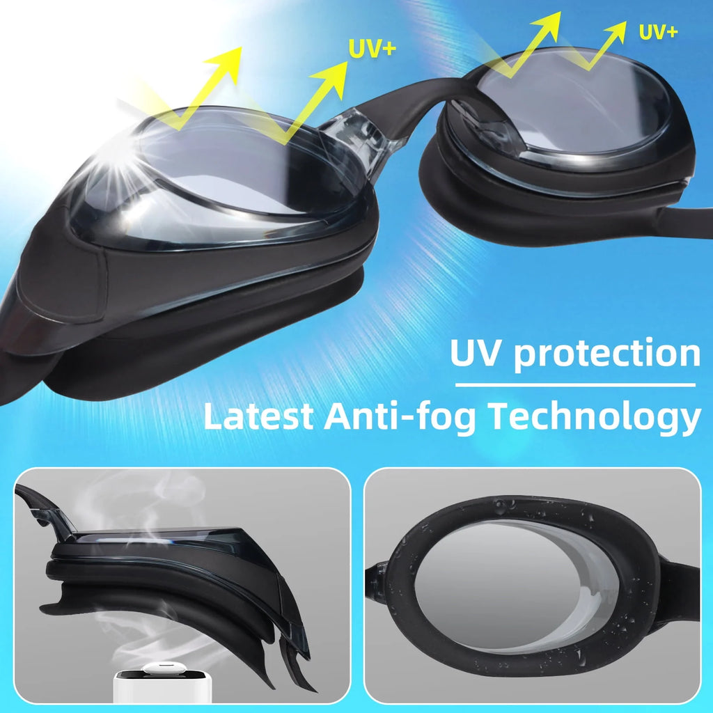Swim Goggle Anti-Fog No Leak with 3 Nose Pieces P86190