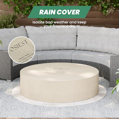 2-Piece 42 inch Propane Firepit Table Set with Tank Side Table F330