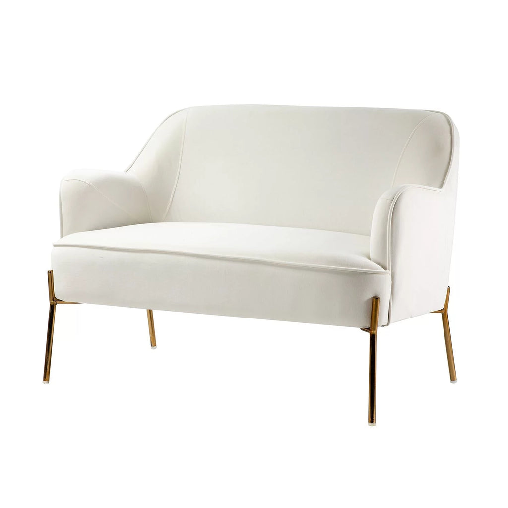 43" Velvet Loveseat Sofa with Metal Legs R3712