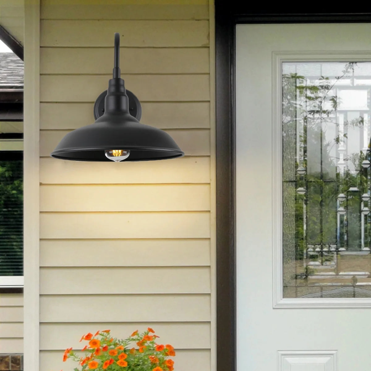 Black Gooseneck Wall Sconce 10 Inch 1 Pack J844