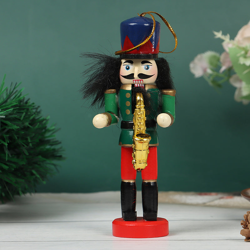 12cm Wooden Nutcracker Soldier Christmas Decoration N90477