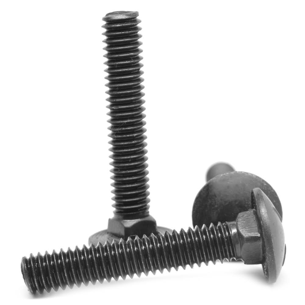 1/2-13 x 9 1/2 Coarse Thread Grade 5 Carriage Bolt Medium Carbon Steel Thermal Black Oxide Pk 20 J637