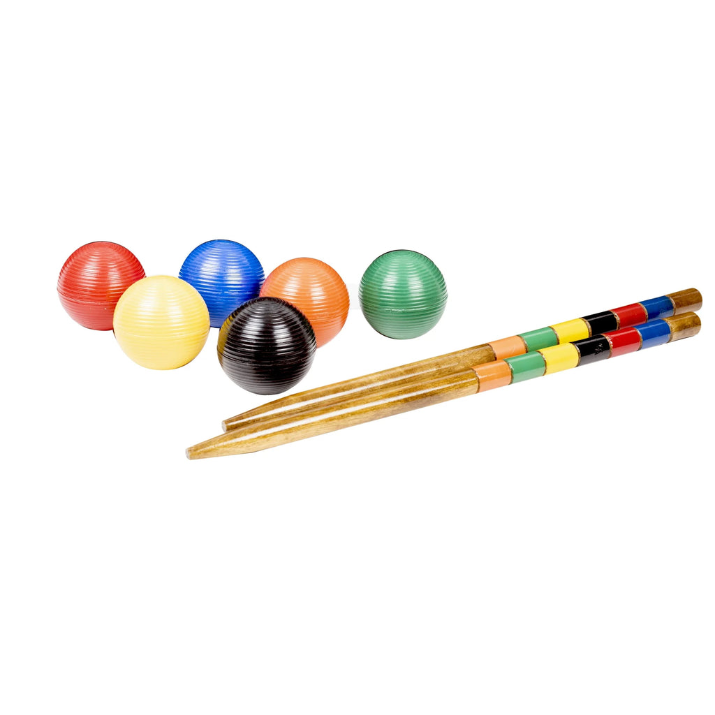 Wood 6 Player Croquet Lawn Game Set S521