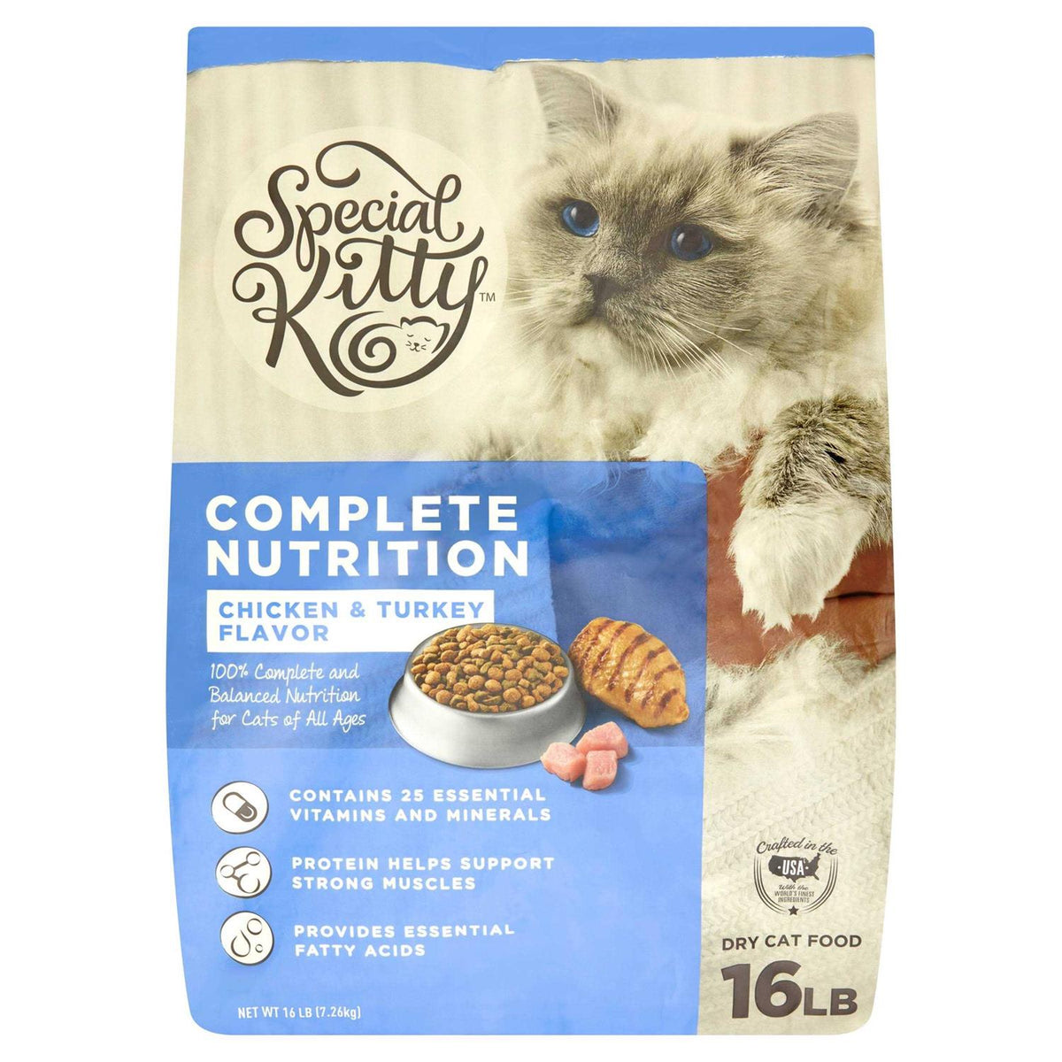 Chicken & Turkey Flavor Dry Cat Food M4190