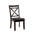 Dark Brown Wood Finish Dining Chairs (Set of 2) L976