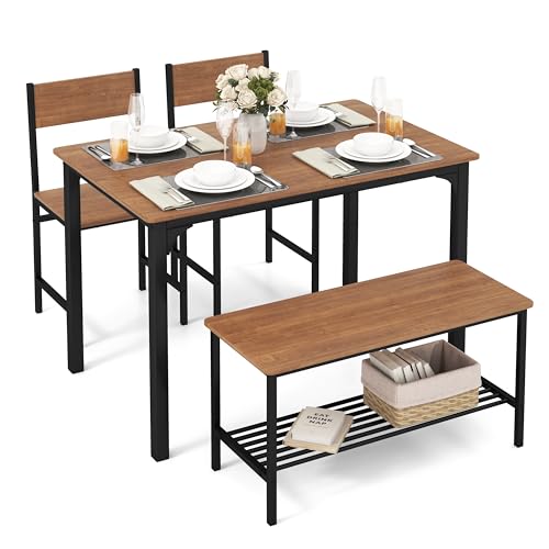 4 Piece Dining Table Set with Bench O23105