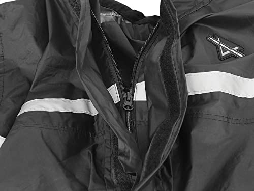 Orange Black 2 Piece Motorcycle Rain Suit XL W96913