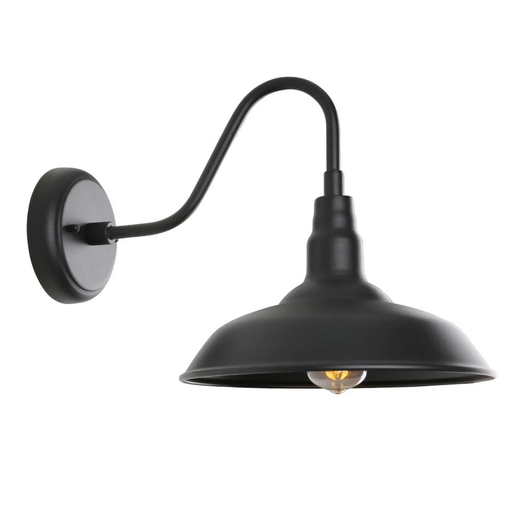 Black Gooseneck Wall Sconce 10 Inch 1 Pack J844
