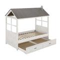 Twin Bed in Weathered White and Washed Gray Z362