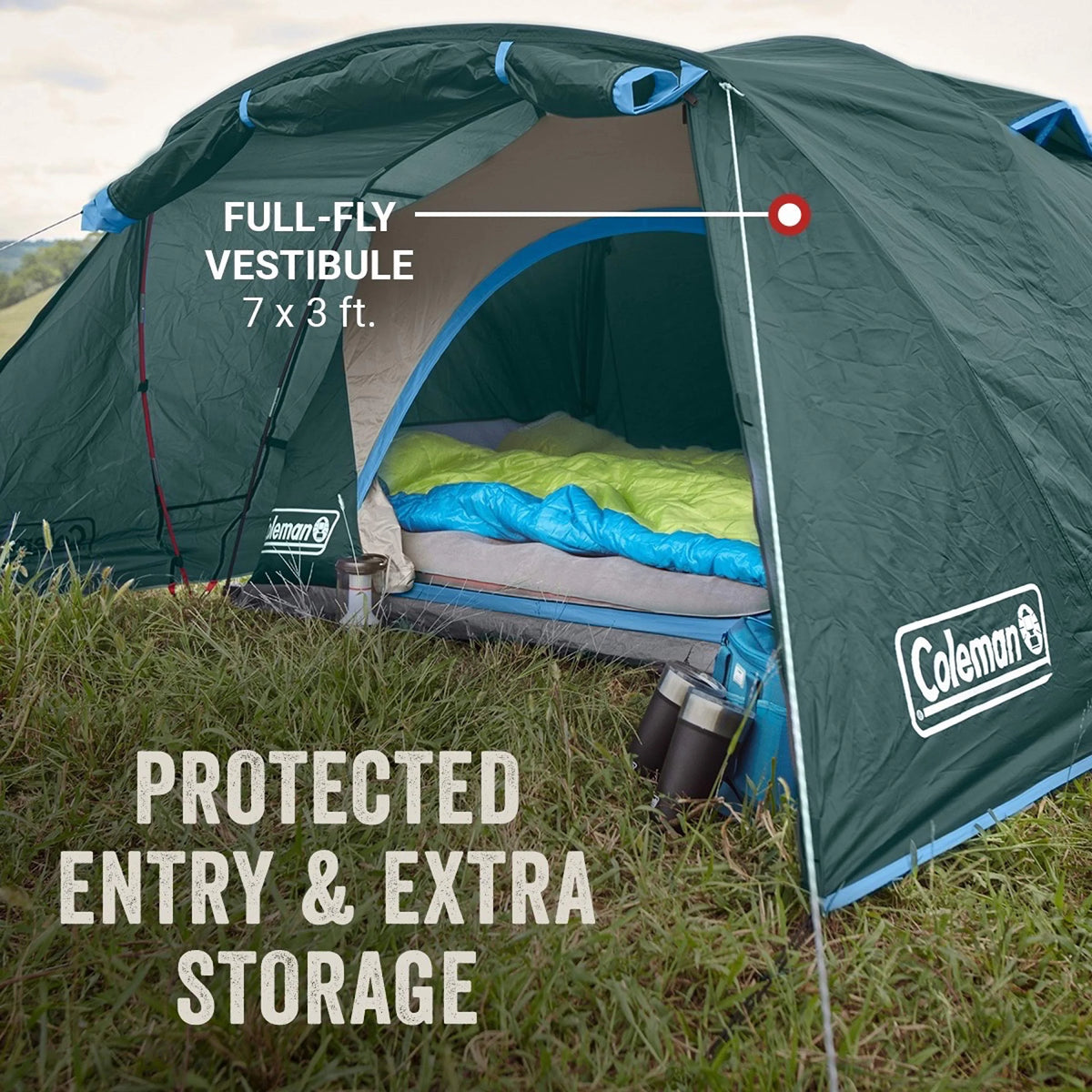 Camping Tent with Full Fly Vestibule I227