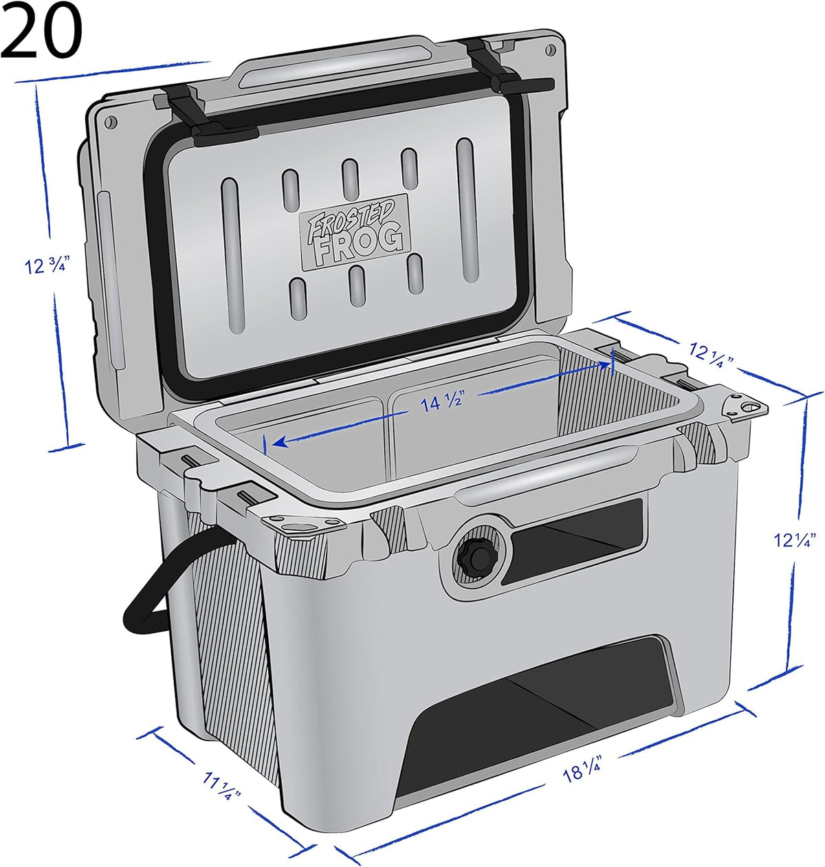 Green and Black Camo 20 Quart Ice Chest Cooler V429