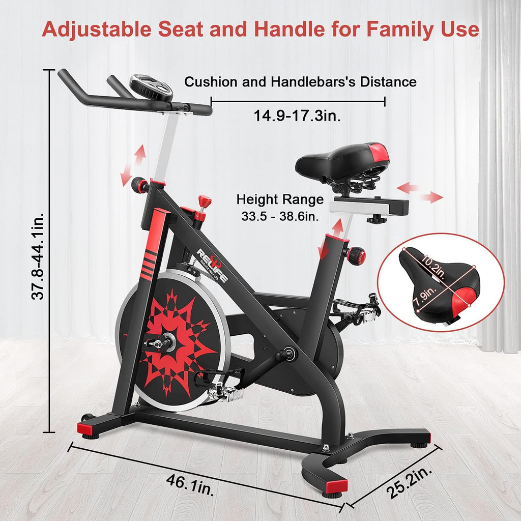 Exercise Bike Indoor Cycling Bike Stationary Bicycle with Resistance Upright Bike H108796