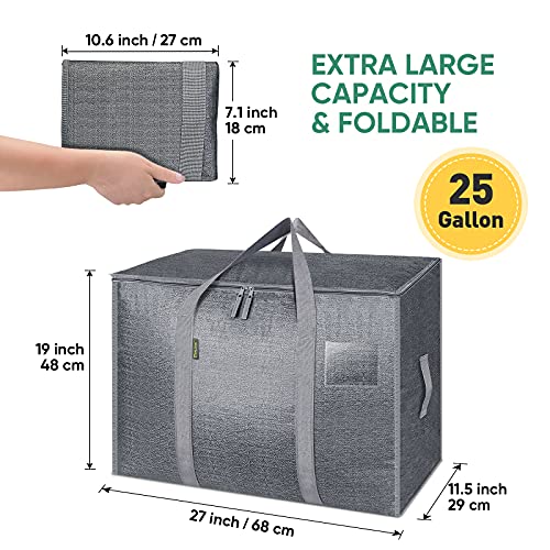 28 Gallon White Storage Totes with Reinforced Handles, 8 Pack T196476