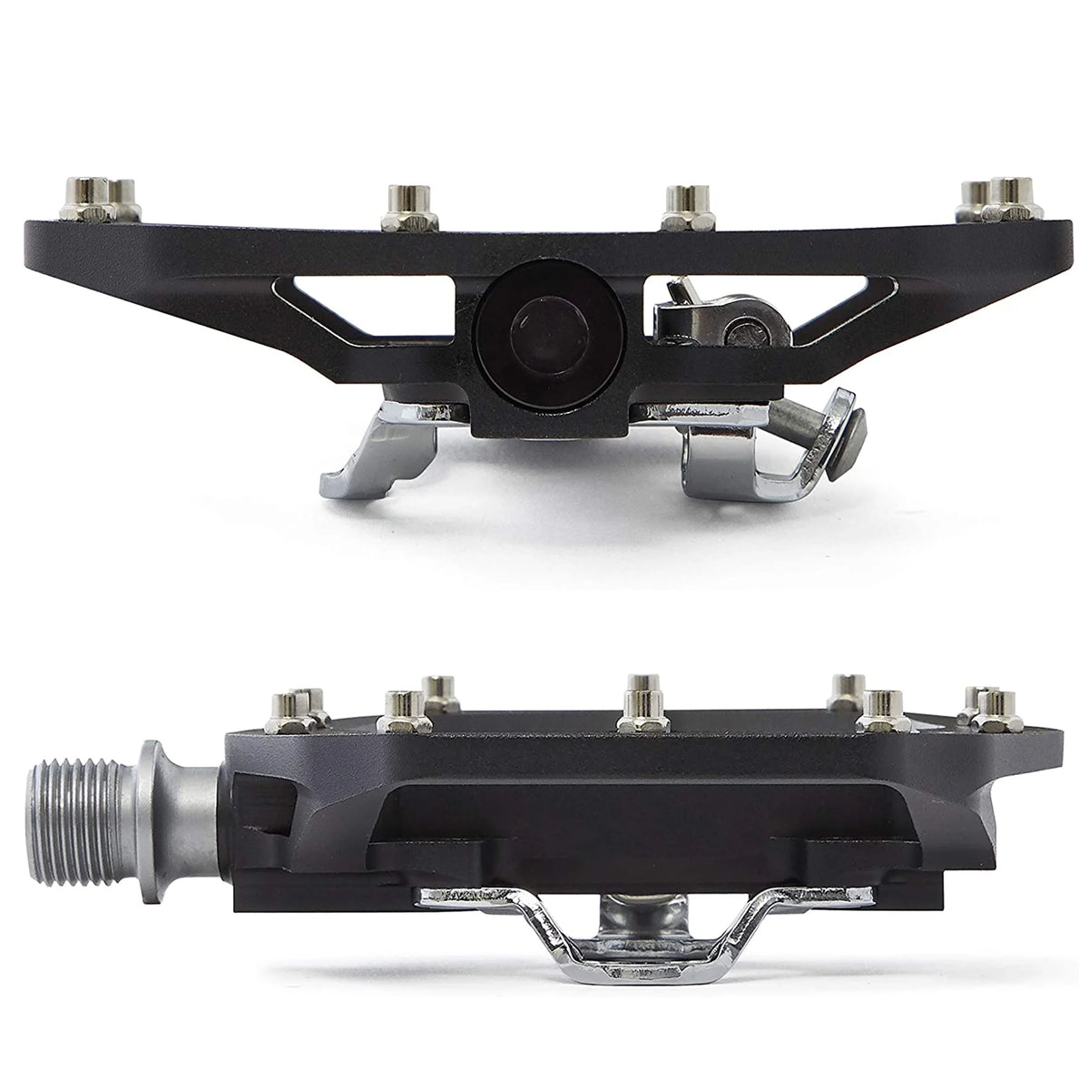 Green Clipless Mountain Bike Pedals with SPD Cleats U30576