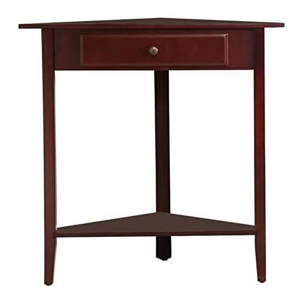 Wood Corner Sofa Accent Table With Drawer D882260
