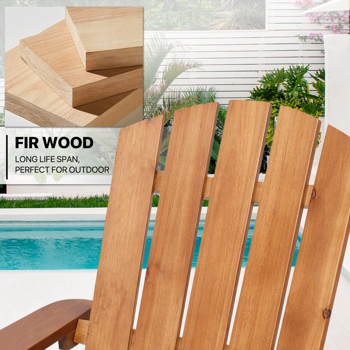 Set of 3 Adirondack Chairs with Side Table T53637