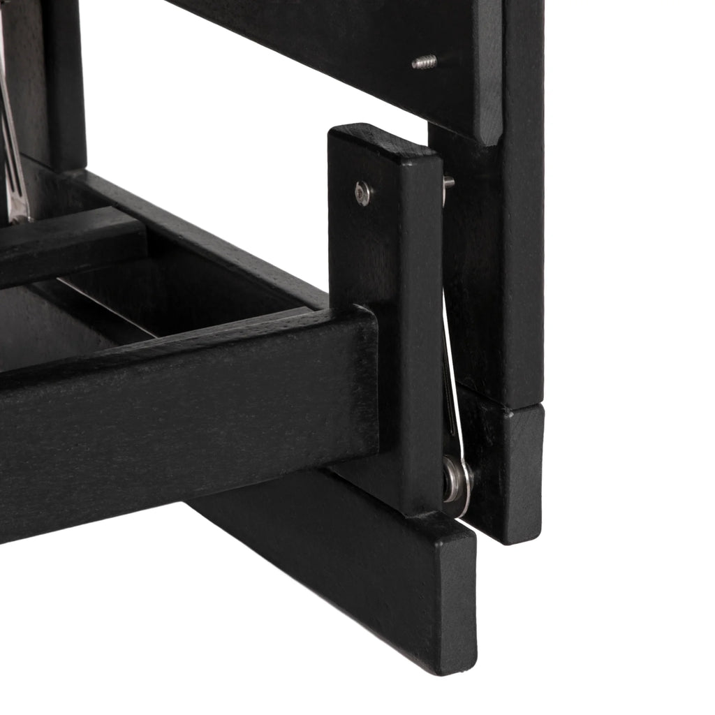 Black HDPE Double Patio Glider Bench S523994