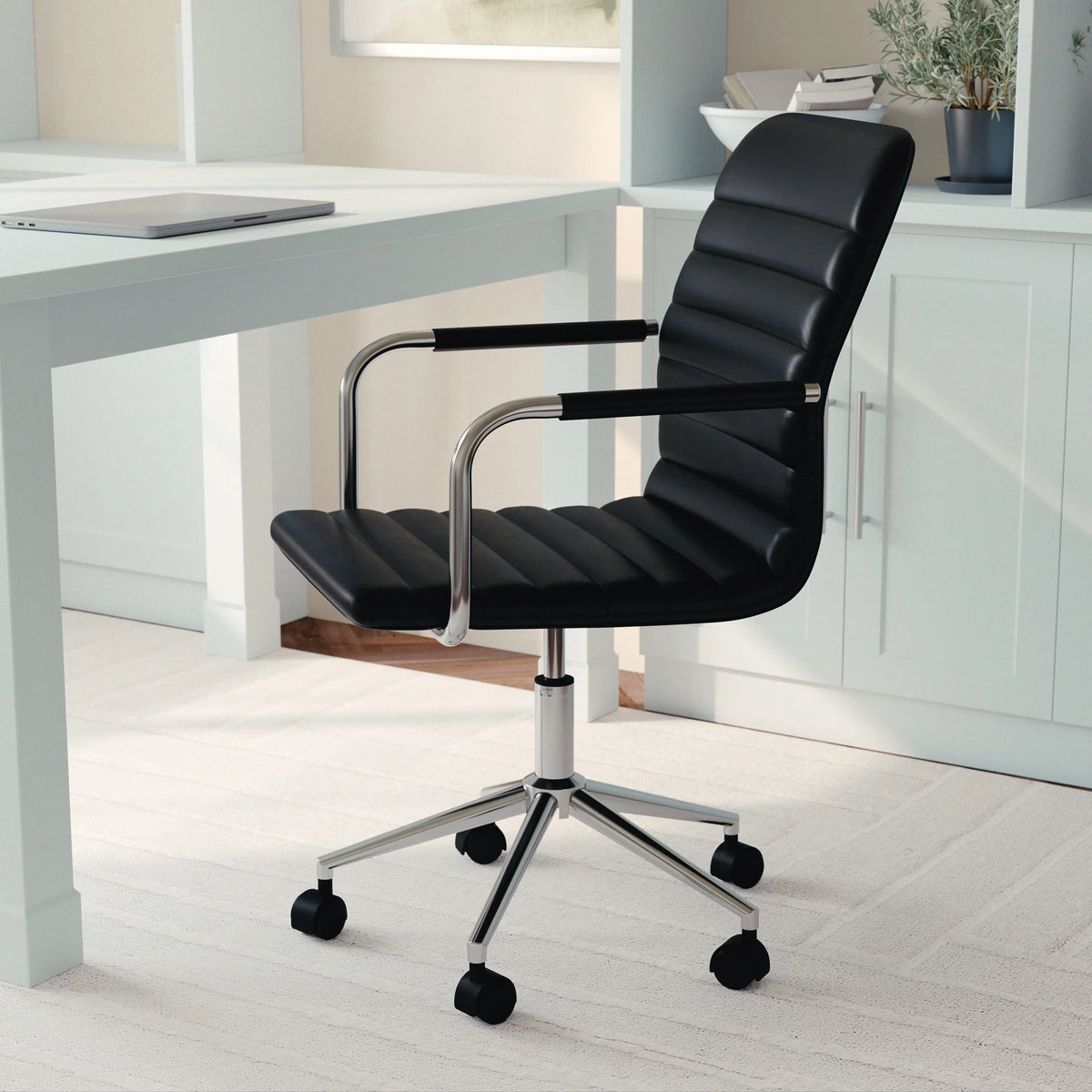 Black Upholstered Office Chair X49181
