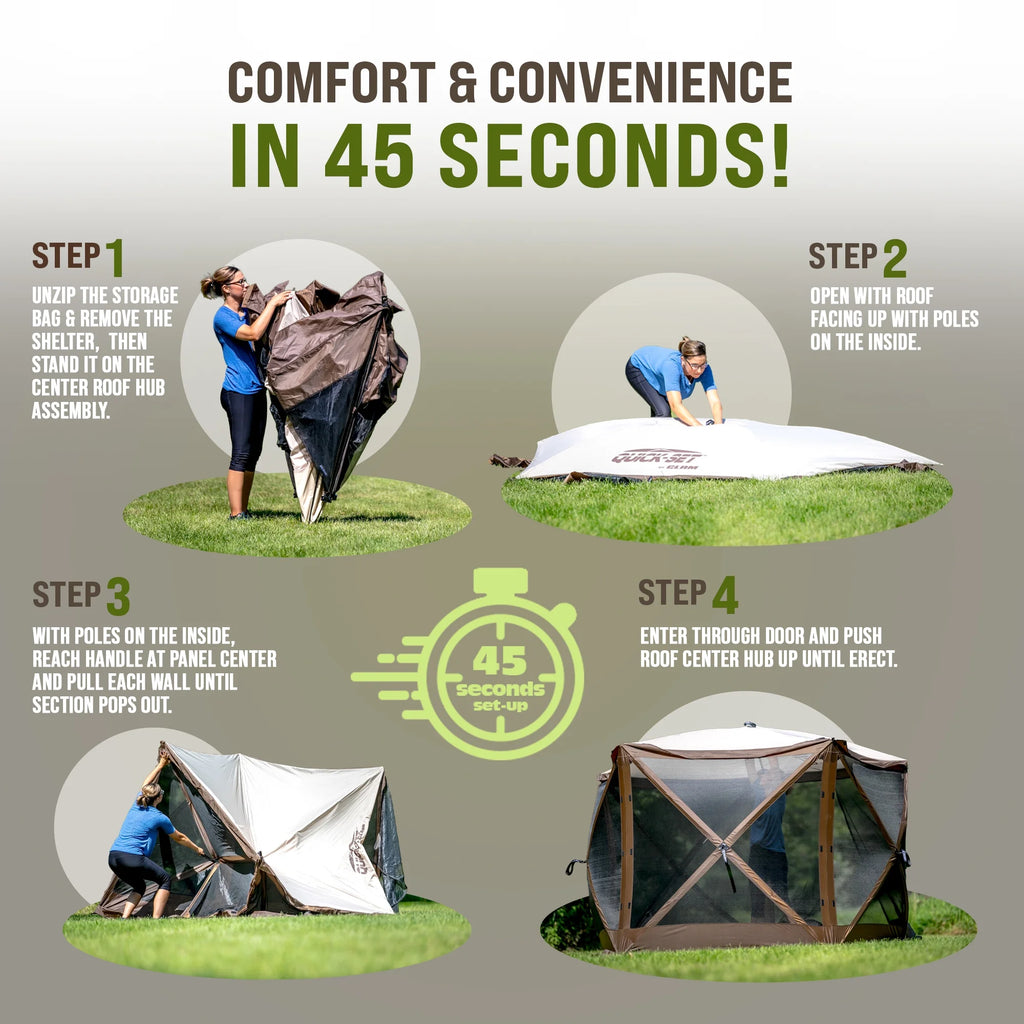 Brown Portable Camping Gazebo Shelter B42804