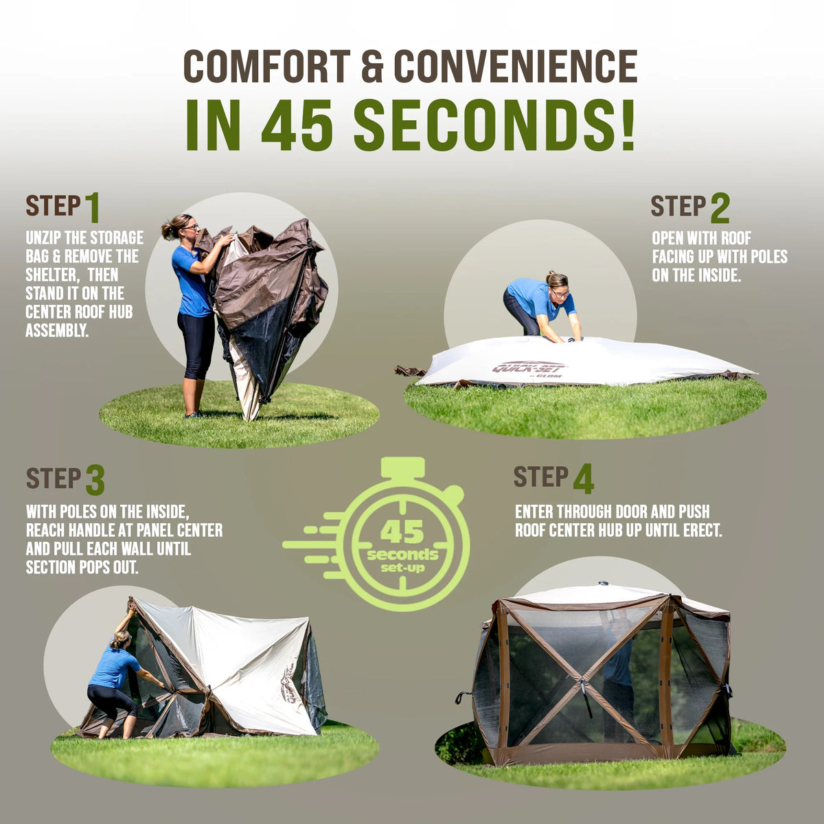 Brown Portable Camping Gazebo Shelter B42804