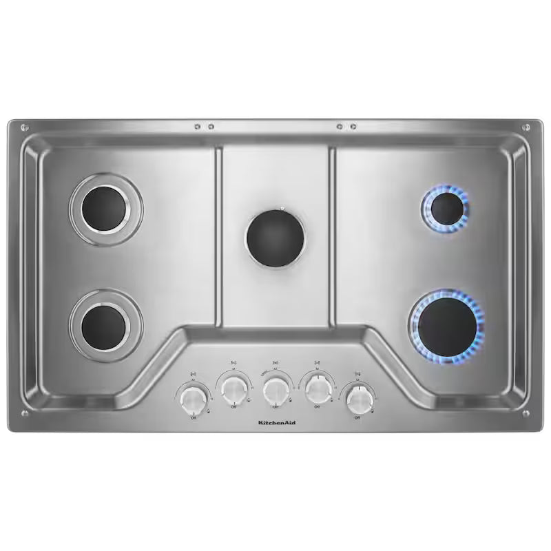 36 in. Stainless Steel Gas Cooktop with 5 Burners T66946