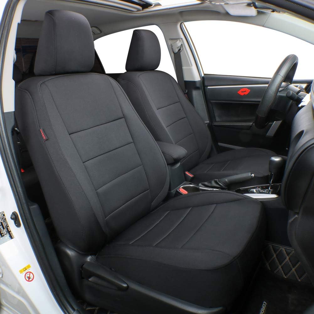 Custom Fit Full Set Car Seat Covers Leatherette Black L710322