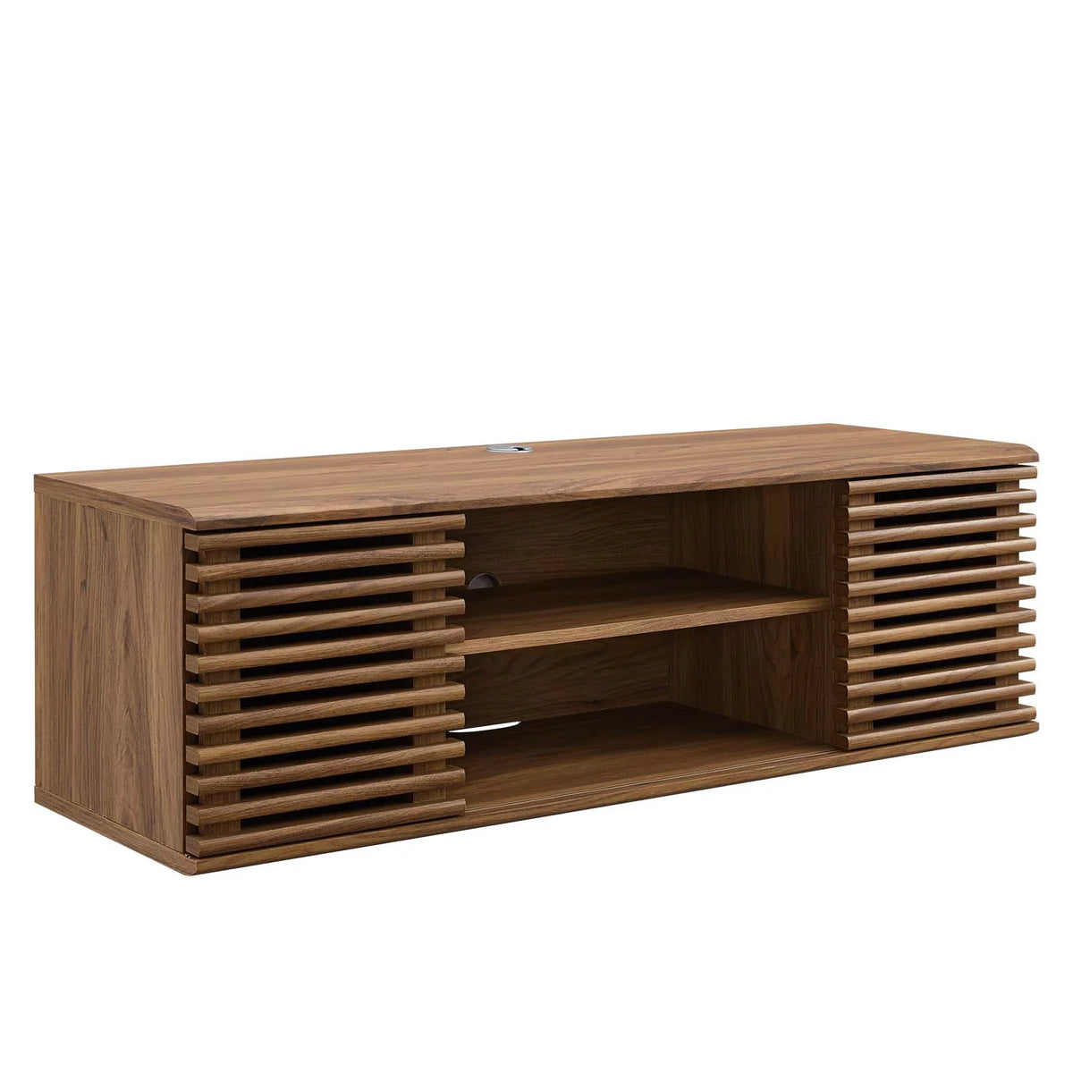 46" Wall-Mount Media Console TV Stand in Walnut K404053