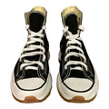 Black White Gum Canvas High Top Platform Sneakers V48646