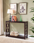 Wood Console Table with Lower Shelf F908332