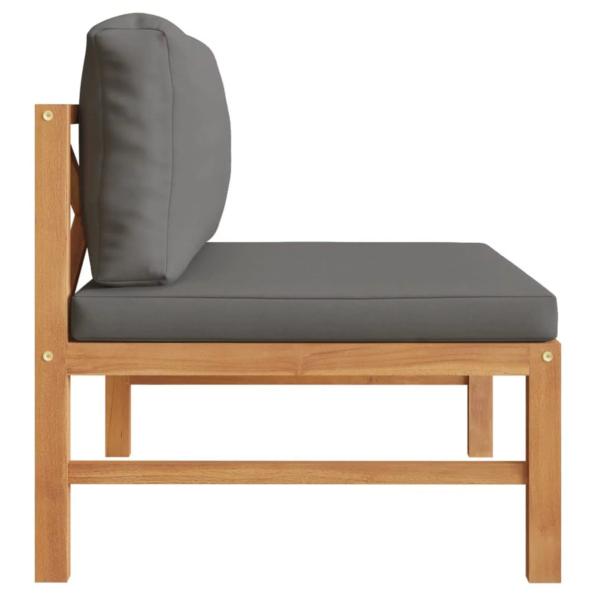Dark Gray Cushions Solid Teak Wood Sofa P904530