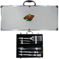 8 PC Stainless Steel BBQ Set with Metal Case O734