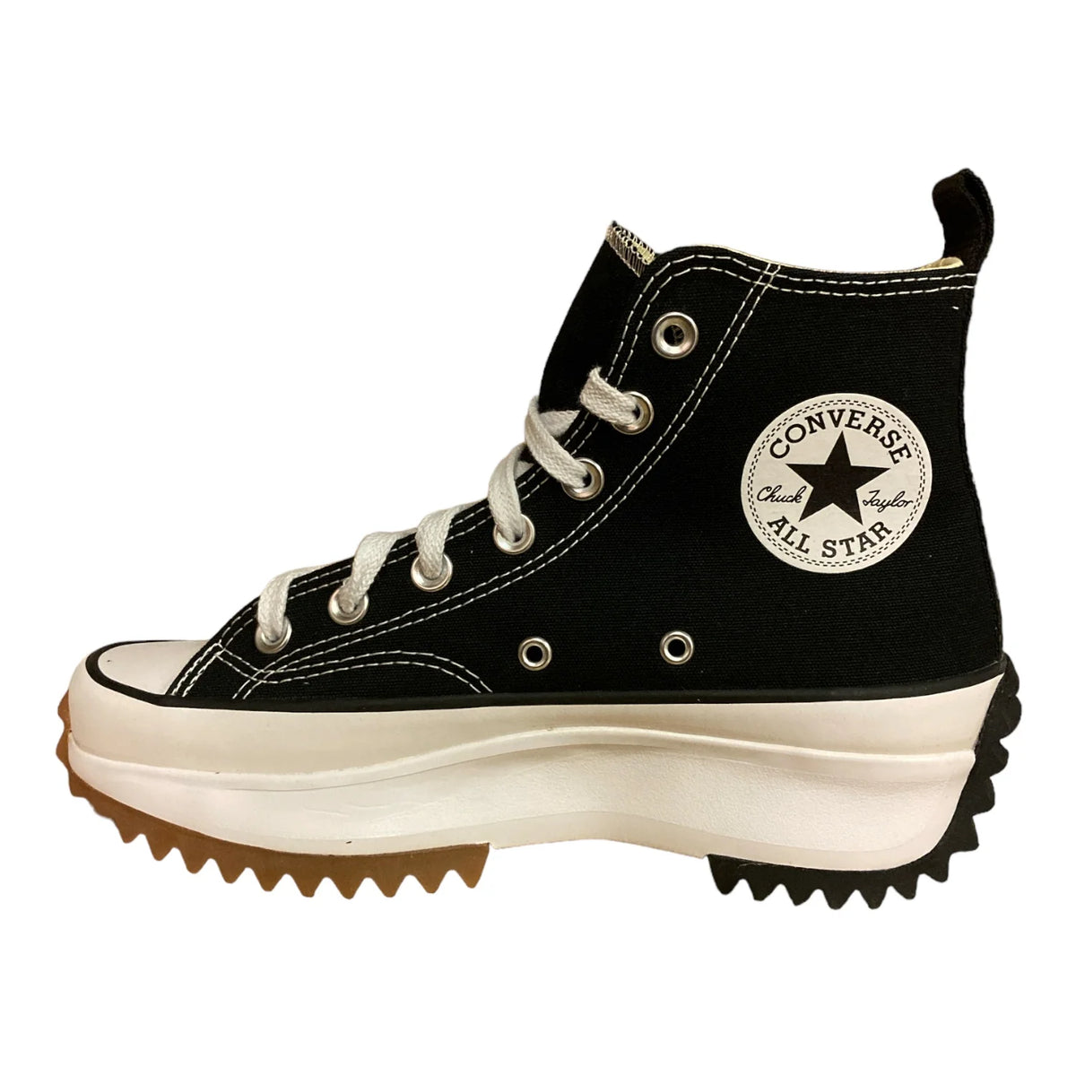 Black White Gum Canvas High Top Platform Sneakers V48646