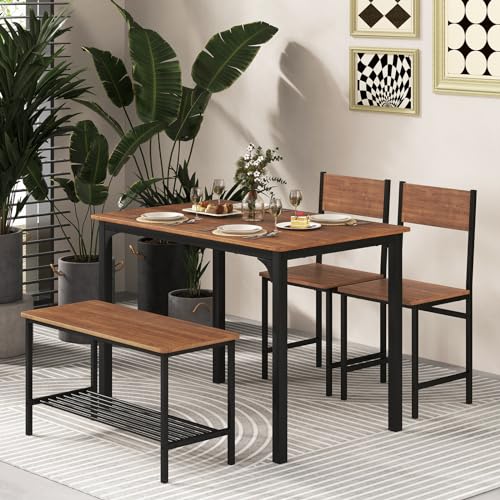 4 Piece Dining Table Set with Bench O23105