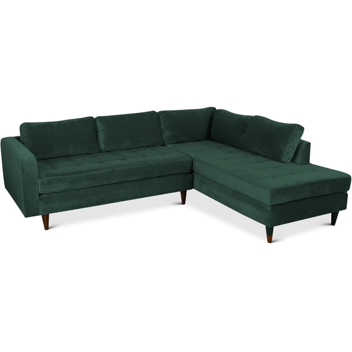 Green Velvet Corner Sectional Sofa R2740