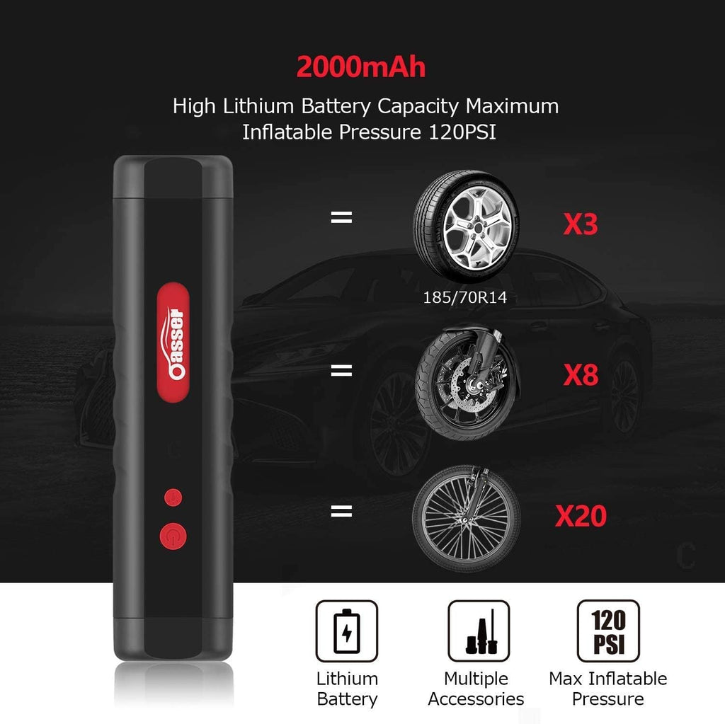 Portable Mini Air Inflator Tire Pump with Digital LCD U206773