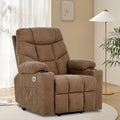 Brown Fabric Power Lift Recliner Chair with Massage and Heat Q79541