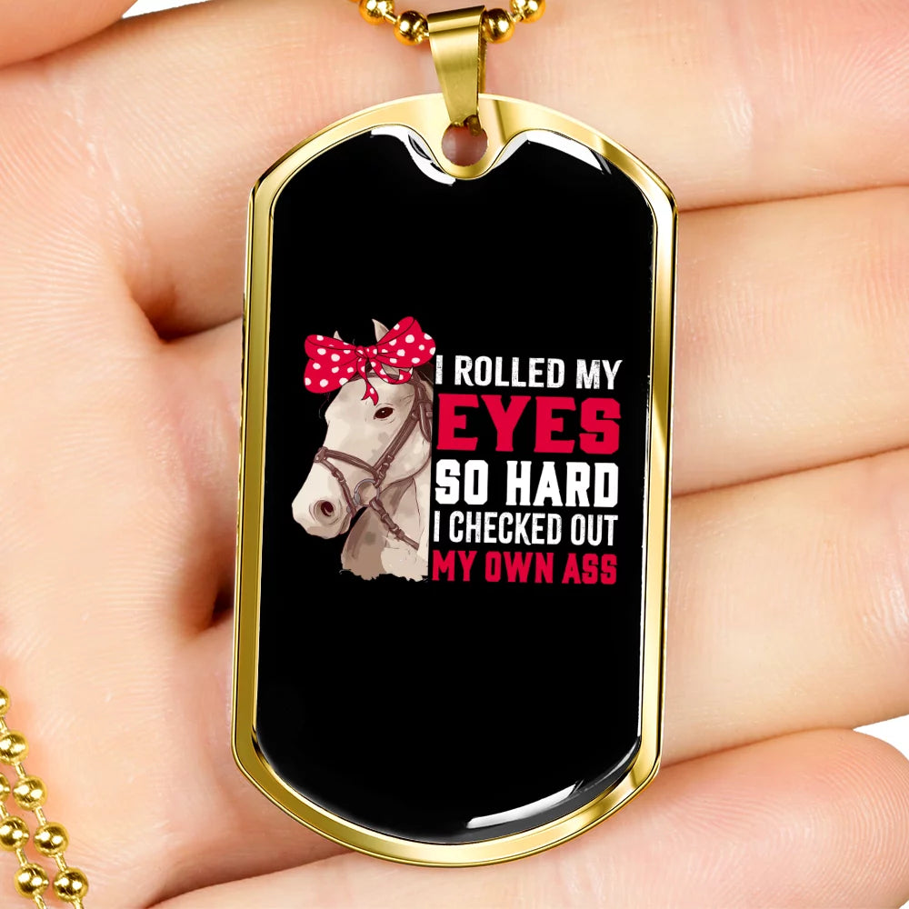 Stainless Steel or 18k Gold Dog Tag Necklace Z47938