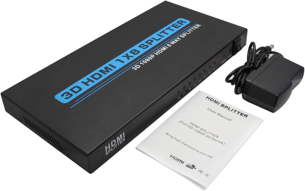 8 Ports HDMI Powered Splitter 4K x 2K Pack of 2 C764067