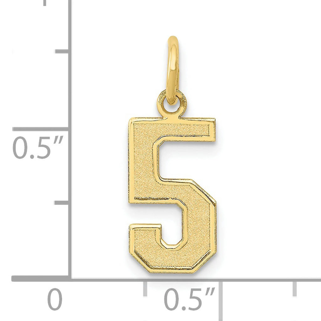 10K Yellow Gold Number 5 Charm J766881
