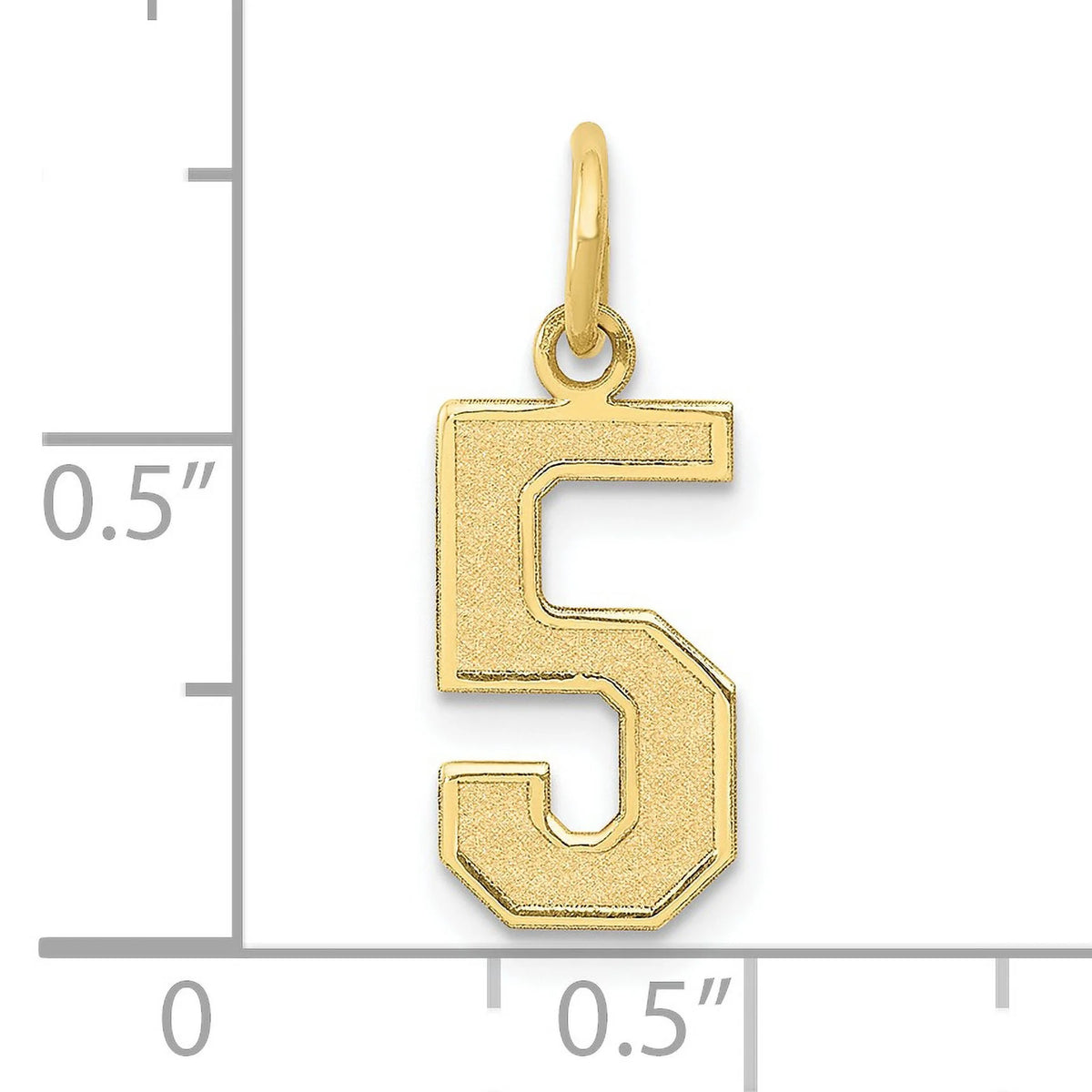 10K Yellow Gold Number 5 Charm J766881
